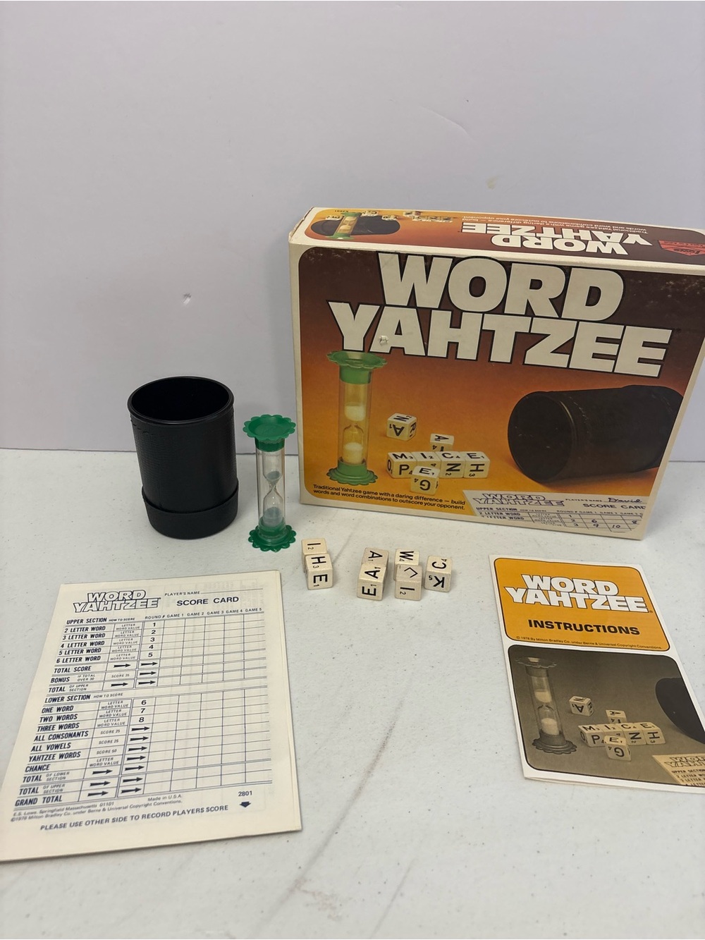 1978 Word Yahtzee Game by Milton Bradley